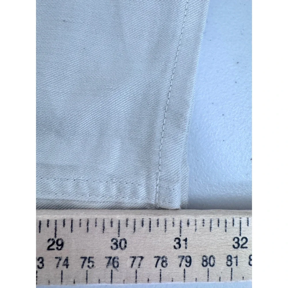 Banana Republic Slim Linen Traveler Pants Mens 36 Light tan minimalist